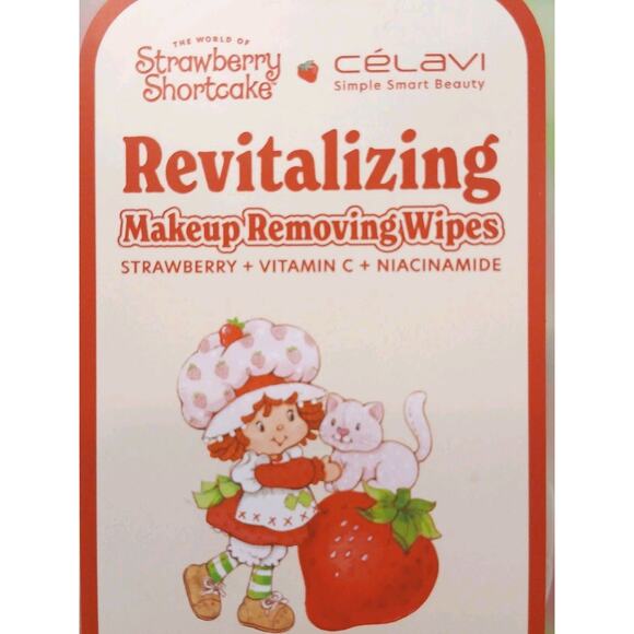 Rare 60 Pc Celavi Strawberry Shorthcake Makeup Remover Vit C Niacinamide Hygenic - Picture 5 of 8